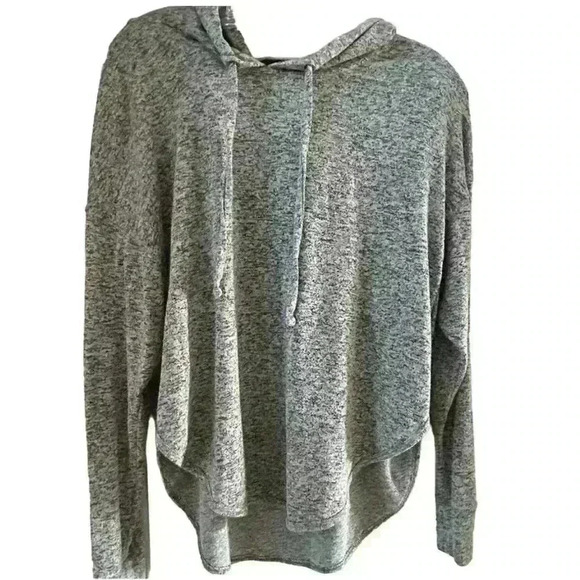 Athleta Women's Heather Gray Cutout Racerback Hoodie Sweatshirt Size M - Picture 9 of 12